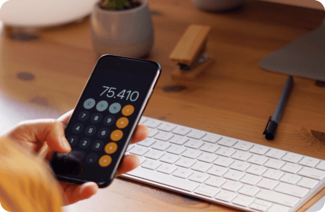 A phone with calculator