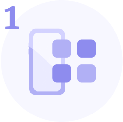 The number 1 with a phone screen icon next to it