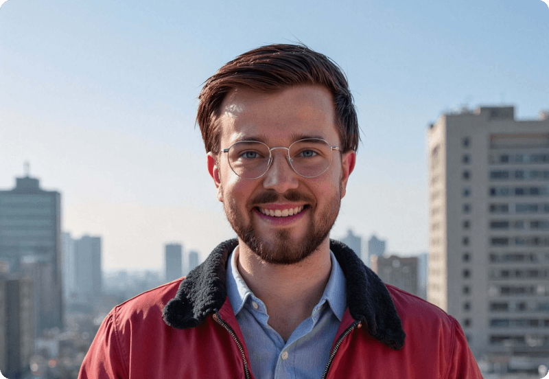 Headshot Photo of Theo Leimer. 