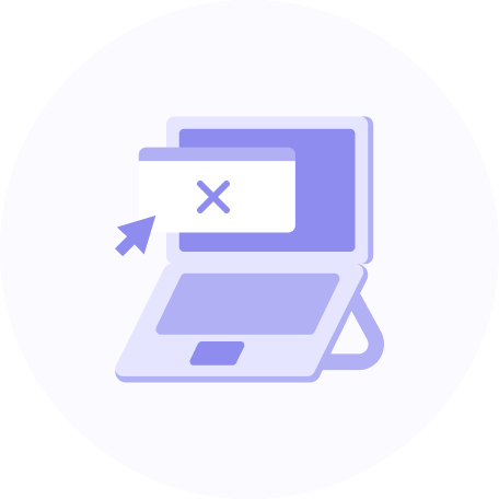 Damaged laptop illustration