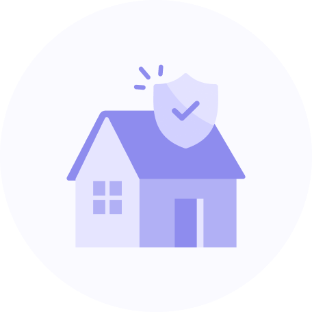 Protected house illustration
