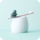 An icon showing a toothbrush.