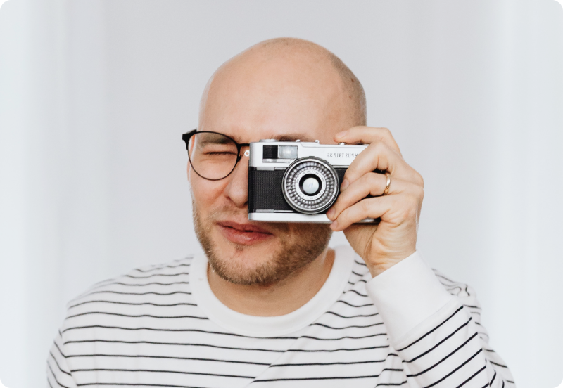 Man taking a photo.