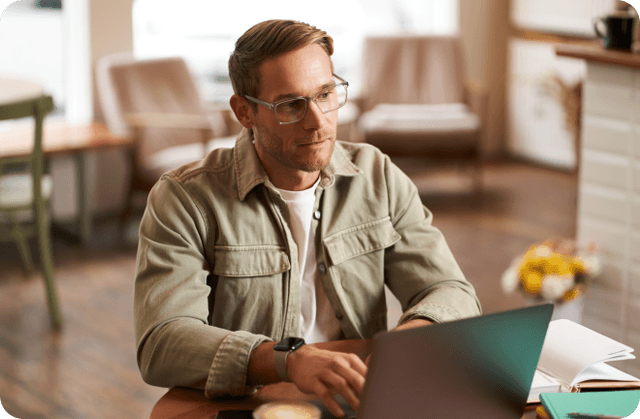 A person with laptop