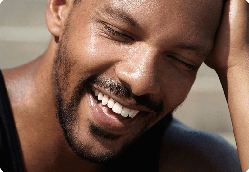 Person smiling to camera