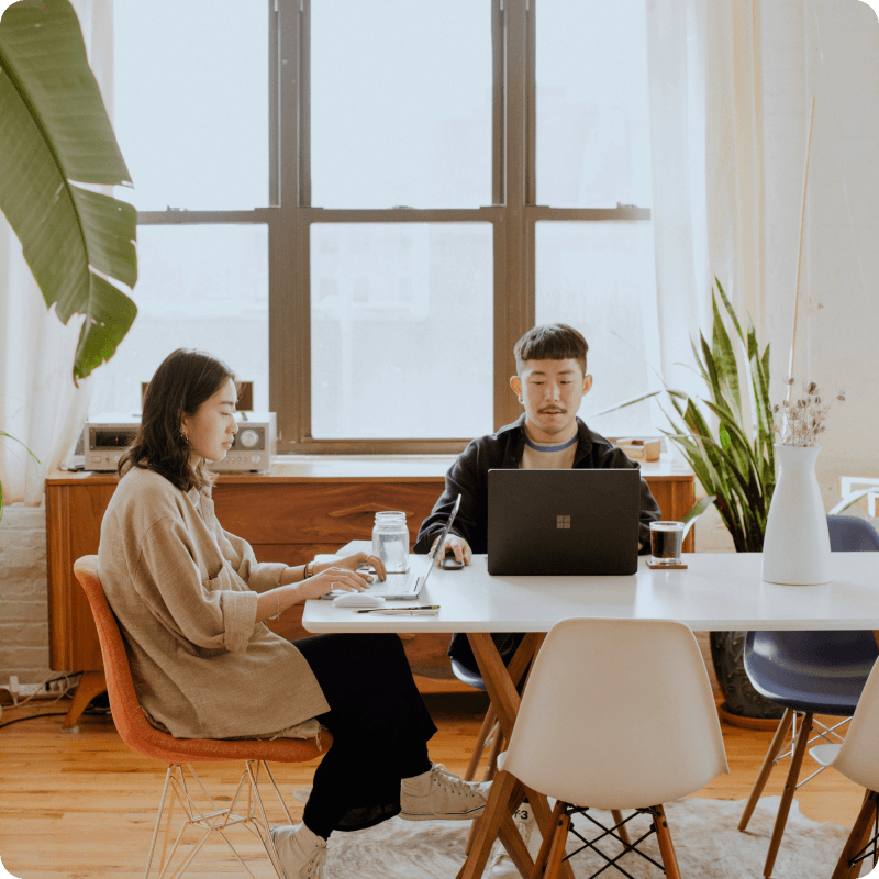 Feather experts fact-checking content at their desk