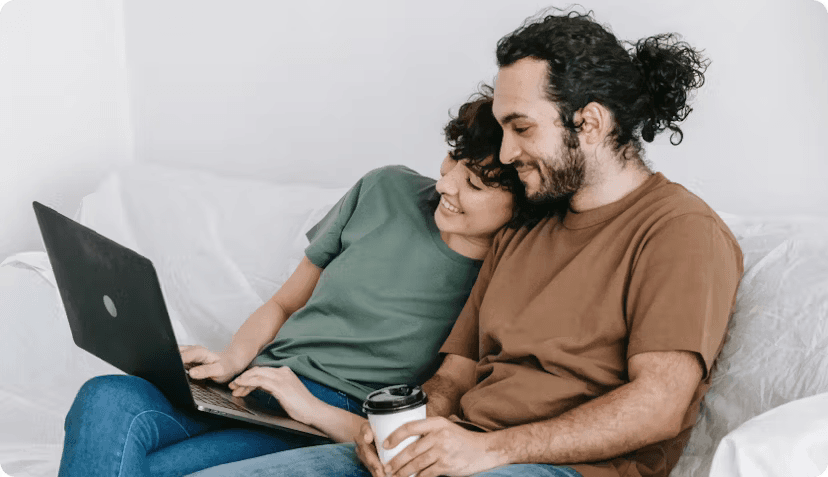 couple exploring life and disability insurance policies