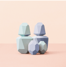 Graphic showing a family of rocks.