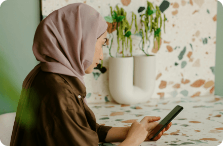 Person looking at their phone.