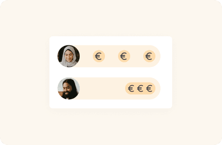Infographic showing payout flexibility. One person choosing a one time payout, and another regular, but smaller sum payouts.